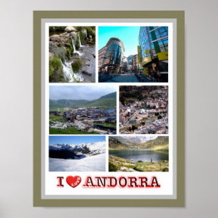 Andorre - I Love - voyages et affiche