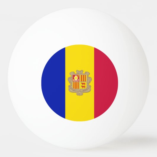 Andorrese vlag pingpongballen (Voorkant)