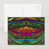 ANDRE ~ 3D Fractal Design Pattern ~ Meerkleurig Briefkaart (Voorkant / Achterkant)