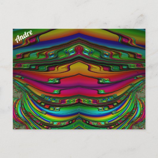 ANDRE ~ 3D Fractal Design Pattern ~ Meerkleurig Briefkaart (Voorkant)