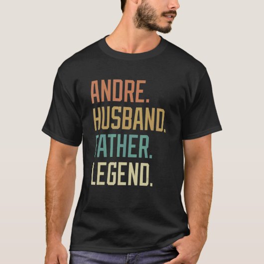 Andre Husband Father Legend Father's Day Retro T-shirt (Voorkant)