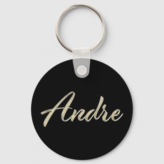 Andre Name whitegold Button Schlüsselanhänger Sleutelhanger (Voorkant)