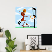 Andre The Ant Basketball Slam Dunk Poster (Thuiskantoor)