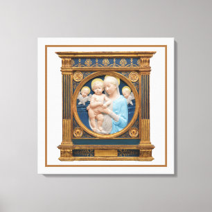 Andrea Della Robbia c1485 Madonna en kind Canvas Afdruk