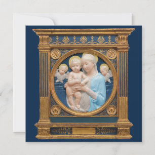 Andrea Della Robbia c1485 Madonna en kind Feestdagenkaart