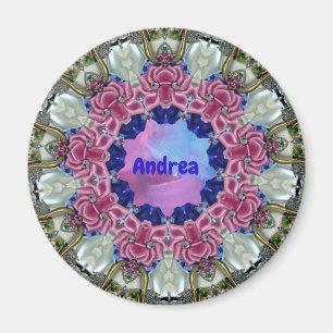 ANDREA ~ Gepersonaliseerd paaspatroon fractal ~ Magneet