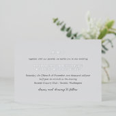 Andrea Gray Elegant Wedding Folie Uitnodiging (Staand Voorkant)