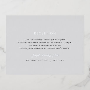 Andrea Grey Elegant Wedding Foil Carte de boîtier