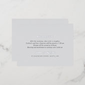 Andrea Grey Elegant Wedding Foil Carte de boîtier (Recto/Verso)