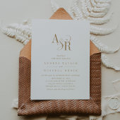 ANDREA Minimal Gold Elegant Formal Classic Wedding Kaart