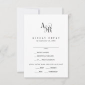 ANDREA Moderne Minimaliste Simple Mariage Carte RS (Devant)