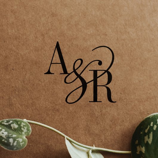ANDREA Monogram Chic Moderne Trouwrubberstempels Rubberstempel