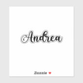 Andrea Naam - Handgeschreven kalligrafie Sticker (Vel)
