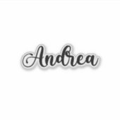 Andrea Naam - Handgeschreven kalligrafie Sticker (Voorkant)