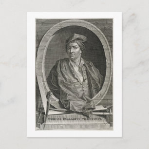 Andrea Palladio (1508-80), gegraveerd door Bernard Briefkaart