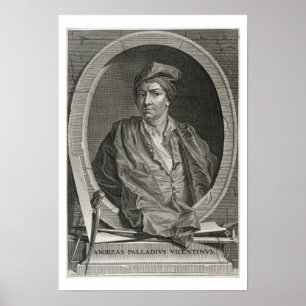 Andrea Palladio (1508-80), gegraveerd door Bernard Poster