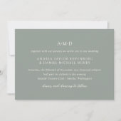 Andrea Sage Green Elegant Wedding Kaart (Voorkant)