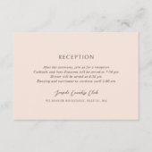 Andrea Tan Elegant Wedding Informatiekaartje (Voorkant)