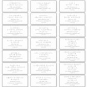 ANDREA White Black Wedding Guest Adresetiketten Sticker (Voorkant)