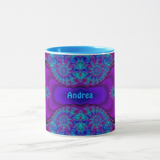 ANDREA ~ Zany 3D ~ Blue, Green and Paars Mok (Midden)