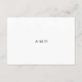 Andrea Zwart Wit Elegant Huwelijk Informatiekaartje (Achterkant)