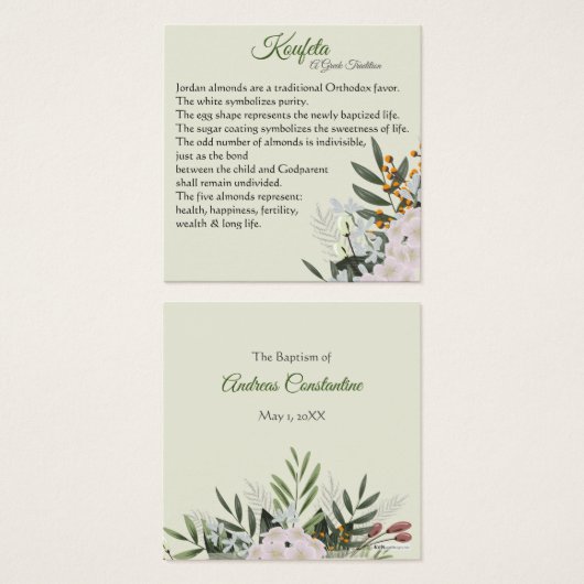 Andreas Koufeta Kaart (Voorkant /achterkant)