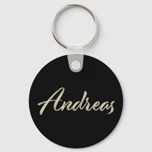 Andreas Name whitegold Button Porte-clés (Recto)