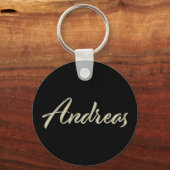 Andreas Name whitegold Button Porte-clés (Recto)