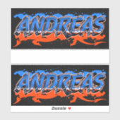 Andreas Vorname Name Graffiti Aufkleber Sticker (Vel)