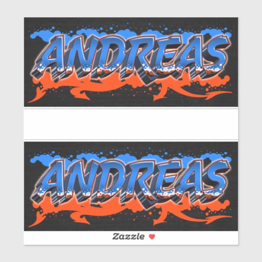 Andreas Vorname Name Graffiti Aufkleber Sticker (Vel)