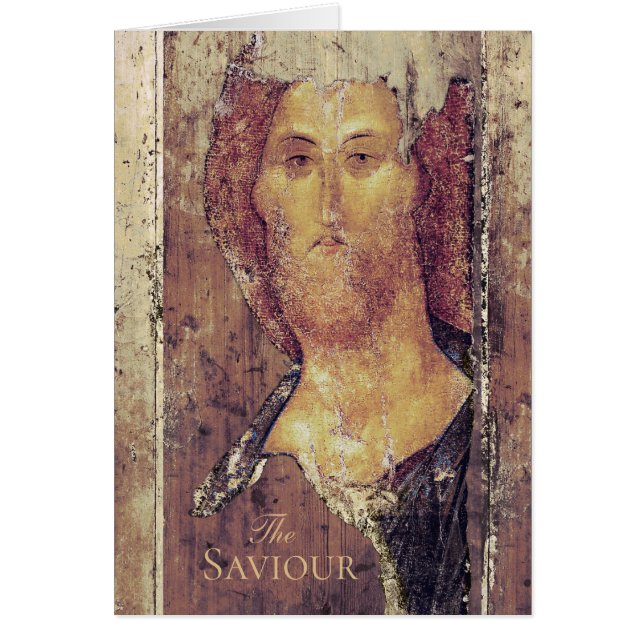Andrei Rublev Savior Christus Redeemer Icon Kaart (Voorkant)