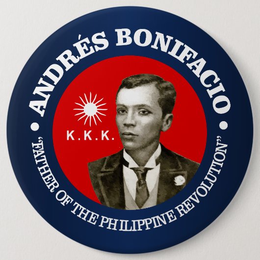 Andres Bonifacio Ronde Button 6,0 Cm (Voorkant)