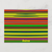 ANDREW ~ 3D Design Pattern ~ Kerstkleuren~ Briefkaart (Voorkant)