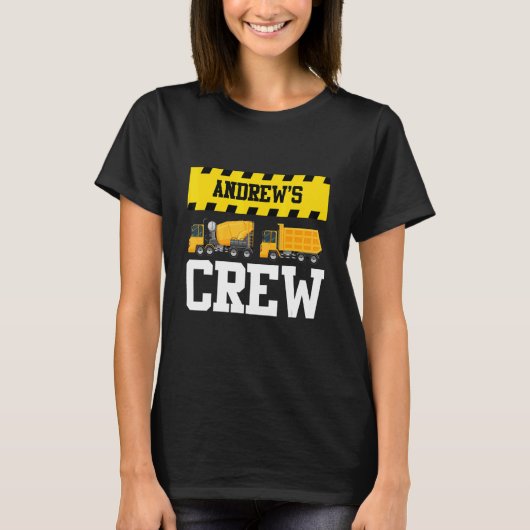 Andrew Construction Crew Custom Dumptruck Tru T-shirt (Voorkant)