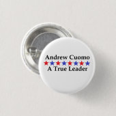 Andrew Cuomo A True Leader Ronde Button 3,2 Cm (Voorkant /achterkant)