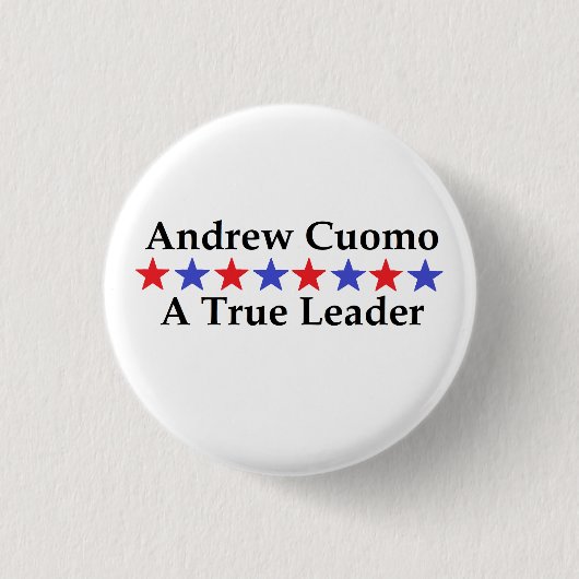 Andrew Cuomo A True Leader Ronde Button 3,2 Cm (Voorkant)
