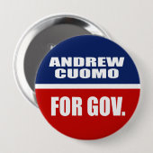 ANDREW CUOMO FOR GOVERNOR RONDE BUTTON 4,0 CM (Voorkant /achterkant)
