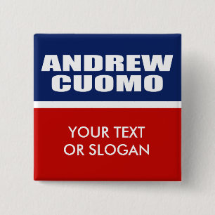 ANDREW CUOMO FOR GOVERNOR VIERKANTE BUTTON 5,1 CM