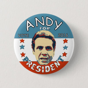 Andrew Cuomo voor President 2016 Ronde Button 5,7 Cm