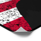 Andrew Jackson en de Amerikaanse vlag — Border Poster (Hoek)