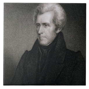 Andrew Jackson (graving) Tegeltje