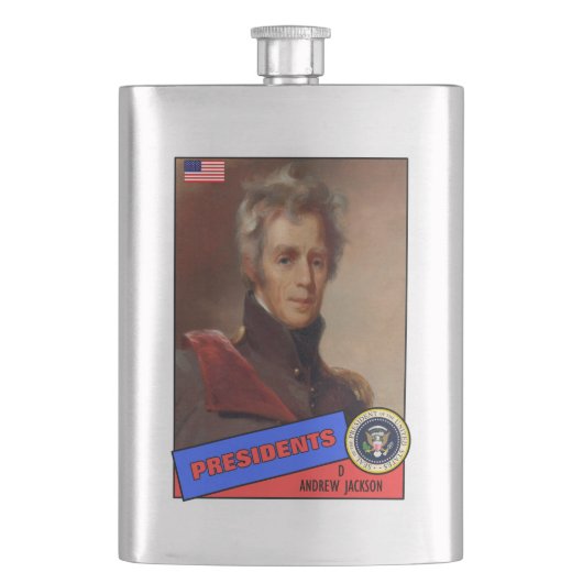 Andrew Jackson-honkaarten Heupfles (Voorkant)