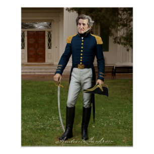 Andrew Jackson in uniform bij de Hermitage Perfect Poster