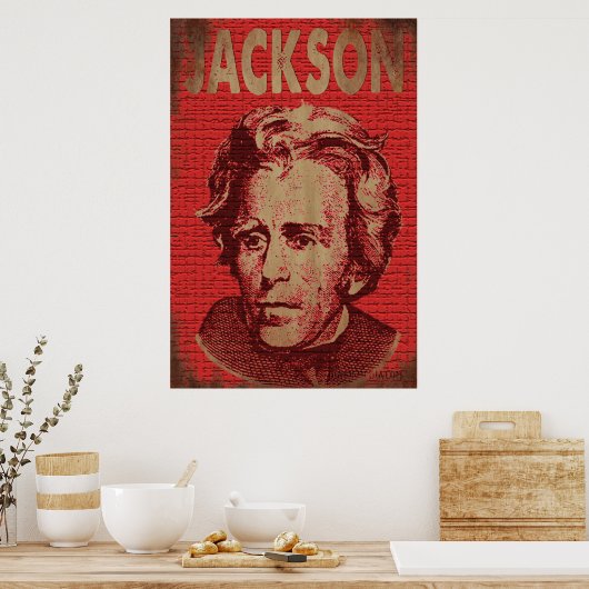 Andrew Jackson Poster (Rouge) (Cuisine)