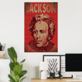 Andrew Jackson Poster (Rouge) (Bureau à domicile)