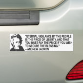 Andrew Jackson Quote Bumpersticker (Op auto)