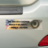 ANDREW JACKSON QUOTE COURAGE W/OOG VAN HET ELGF BUMPERSTICKER (Op auto)