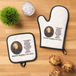 Andrew Jackson Wisdom draagt bij aan gelijke belas Ovenwant & Pannenlap Set