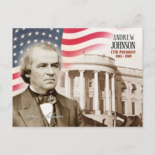 Andrew Johnson - 17e President van de VS Briefkaart (Voorkant)