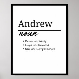 Andrew, Jongen Gepersonaliseerde Naam Definitie Poster